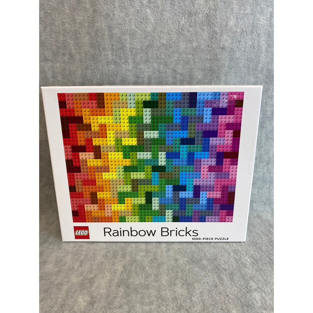 LEGO Rainbow Bricks 1000‎ Piece Jigsaw Puzzle COMPLETE Multi Colored